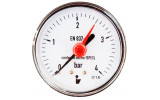Manometer (tlakomer) d63mm 0-4 BAR ZADNÁ vývod 1/4" - voda, vzduch